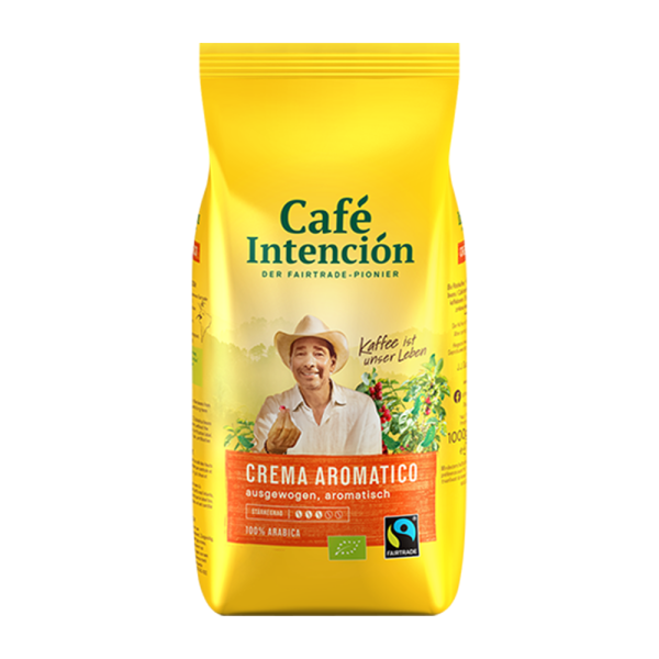 Café Intención Crema Aromatico - Bio koffiebonen, 1 KG Voordeelprijs € 20.69
