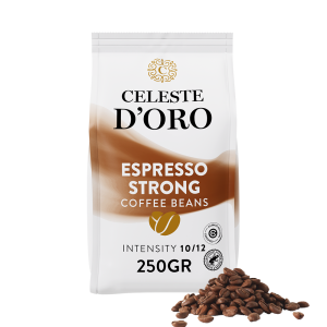 Celeste d&apos;Oro - koffiebonen - Finest Espresso Strong (250 gram) Voordeelprijs € 5.00
