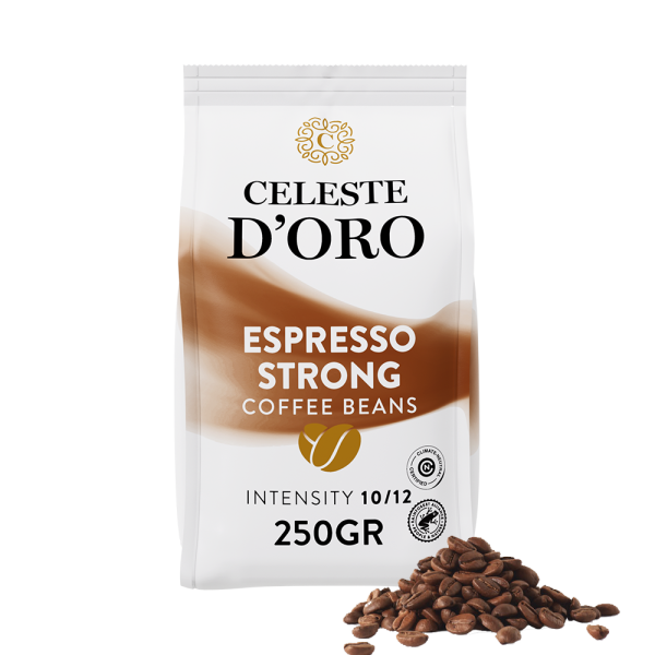 Celeste d&apos;Oro - koffiebonen - Finest Espresso Strong (250 gram) Voordeelprijs € 5.00