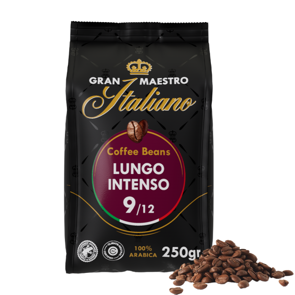Gran Maestro Italiano - koffiebonen - Lungo Intenso (250 gram) Voordeelprijs € 6.39