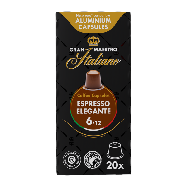 Gran Maestro Italiano Espresso Elegante - 20 koffiecups Voordeelprijs € 5.99