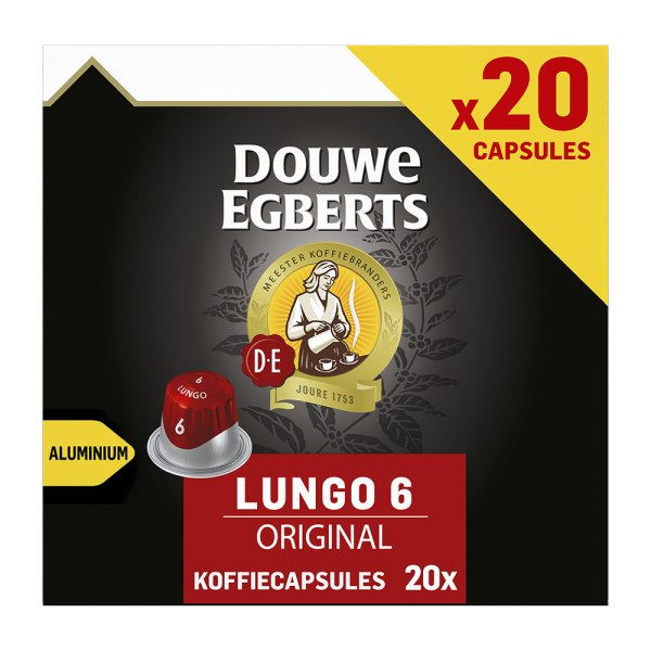 Douwe Egberts Lungo Original - 20 koffiecups Voordeelprijs € 5.79