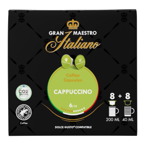 Gran Maestro Italiano - Cappuccino - 16 cups Voordeelprijs € 2.79