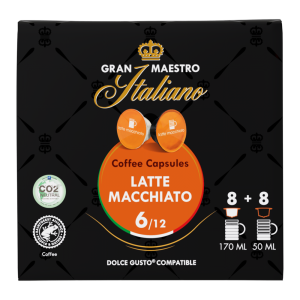 Gran Maestro Italiano Latte Macchiato - 16 cups Voordeelprijs € 2.79