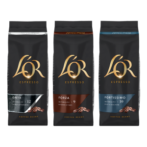 Proefpakket - L&apos;OR - 1,5 KG koffiebonen Voordeelprijs € 34.00