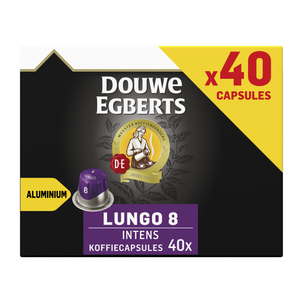 Douwe Egberts Lungo Intens - 40 koffiecups Voordeelprijs € 11.19