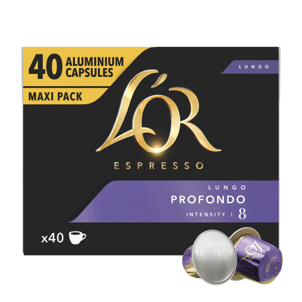 L&apos;OR Espresso Lungo Profondo - 40 koffiecups Voordeelprijs € 14.89