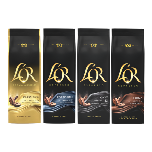 Proefpakket L&apos;OR Espresso Deluxe - 2 KG koffiebonen Voordeelprijs € 45.00