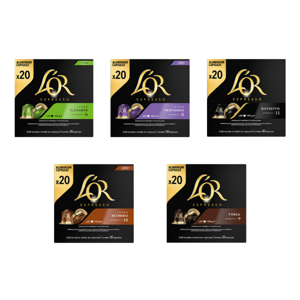 Proefpakket L&apos;OR Espresso Deluxe - 100 koffiecups Voordeelprijs € 37.00