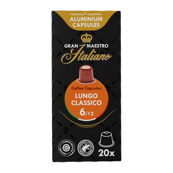 Gran Maestro Italiano Lungo Classico - 20 koffiecups Voordeelprijs € 4.79