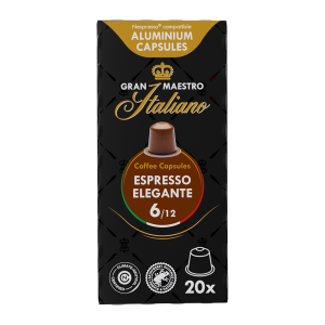 Gran Maestro Italiano Espresso Elegante - 20 koffiecups Voordeelprijs € 4.79