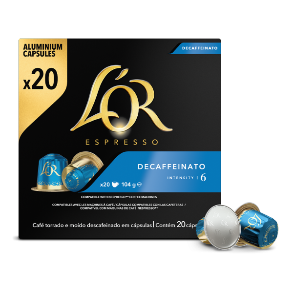 L&apos;OR Espresso Decaffeinato - 20 koffiecups Voordeelprijs € 6.69