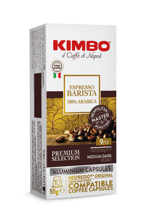 Kimbo Espresso Barista 100% Arabica - 10 koffiecups Voordeelprijs € 3.39