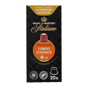 Gran Maestro Italiano Lungo Classico - 20 koffiecups Voordeelprijs € 5.99