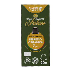 Gran Maestro Italiano Espresso Organica - Bio, 20 koffiecups Voordeelprijs € 5.99